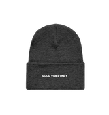 Charcoal BRAINGAIN GOOD VIBES ONLY BEANIE (2nd)